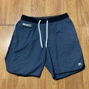 Vuori Banks Shorts Men’s Size Large Blue Activewear Running Gym Linerless